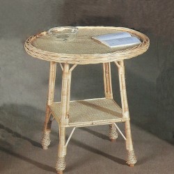 Comprar Mesa revistero redonda color buff en CesteriaGretel.Com