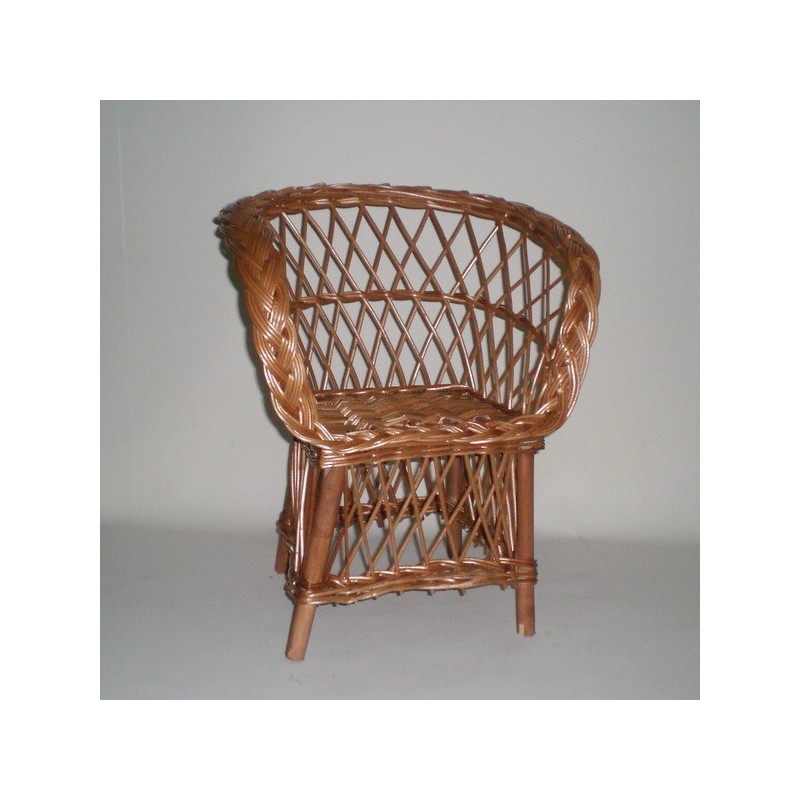 Comprar Sillón infantil de mimbre color buff modelo TRENZA en CesteriaGretel.Com