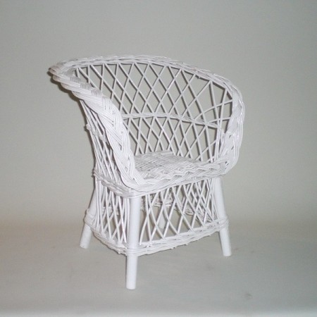 Comprar Sillón infantil de mimbre lacado modelo TRENZA en CesteriaGretel.Com