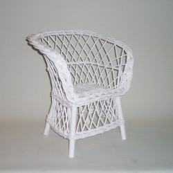 Comprar Sillón infantil de mimbre lacado modelo TRENZA en CesteriaGretel.Com