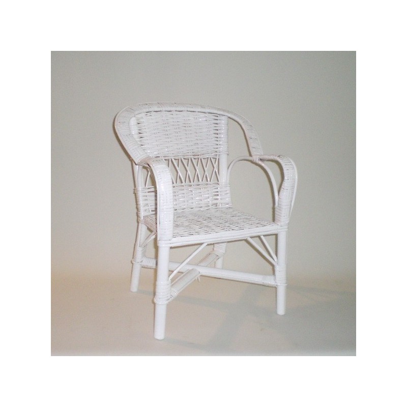 Comprar Sillón infantil de mimbre lacado modelo ARMADURA en CesteriaGretel.Com