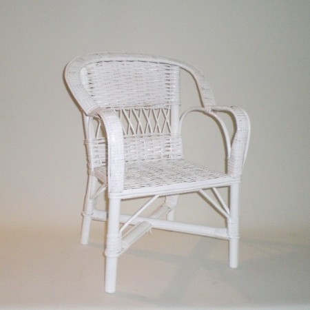 Comprar Sillón infantil de mimbre lacado modelo ARMADURA en CesteriaGretel.Com