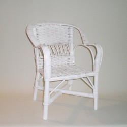Comprar Sillón infantil de mimbre lacado modelo ARMADURA en CesteriaGretel.Com