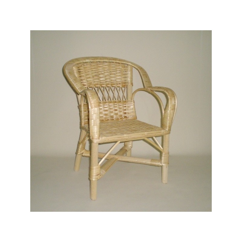 Comprar Sillón infantil de mimbre natural modelo ARMADURA en CesteriaGretel.Com