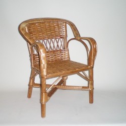 Comprar Sillón infantil de mimbre color buff modelo ARMADURA en CesteriaGretel.Com