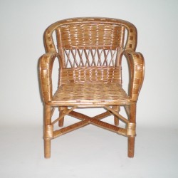 Comprar Sillón infantil de mimbre color buff modelo ARMADURA en CesteriaGretel.Com