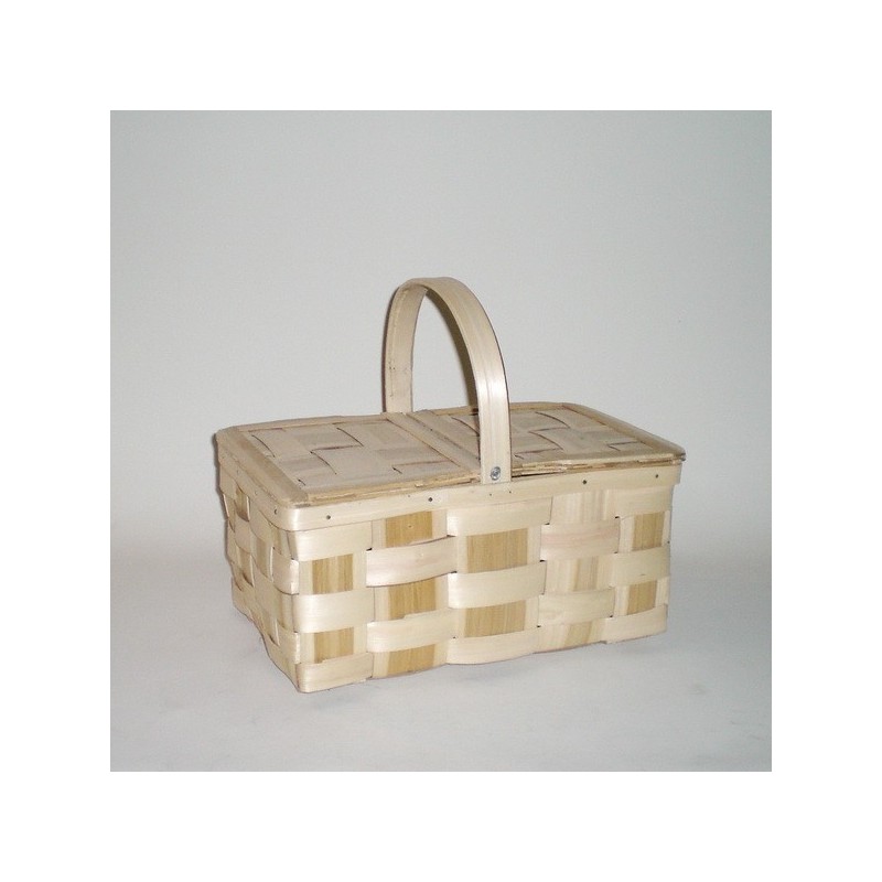 Comprar Cesta de castaño de 42 con dos tapas en CesteriaGretel.Com