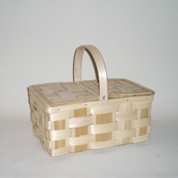 Comprar Cesta de castaño de 42 con dos tapas en CesteriaGretel.Com