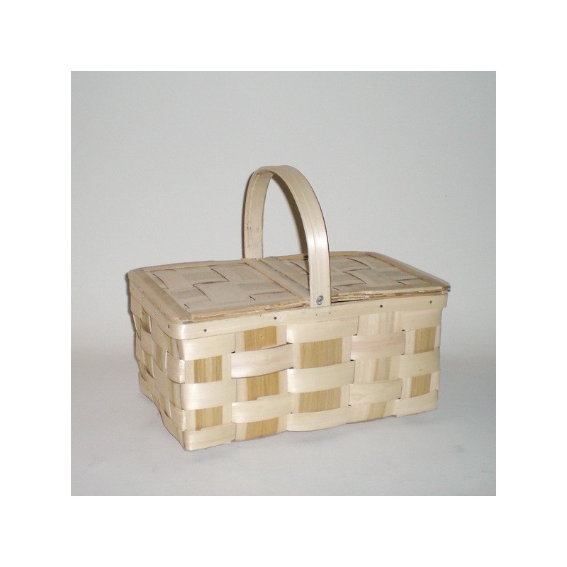 Comprar Cesta de castaño de 46 con dos tapas en CesteriaGretel.Com