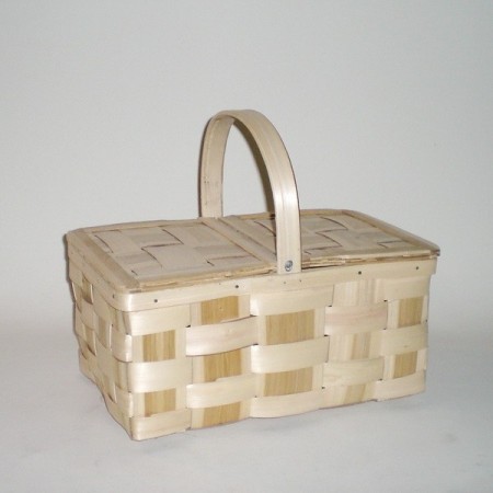 Comprar Cesta de castaño de 46 con dos tapas en CesteriaGretel.Com