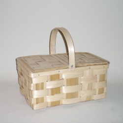 Comprar Cesta de castaño de 46 con dos tapas en CesteriaGretel.Com