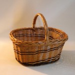 Comprar Cesta de mimbre bicolor con asa en CesteriaGretel.Com