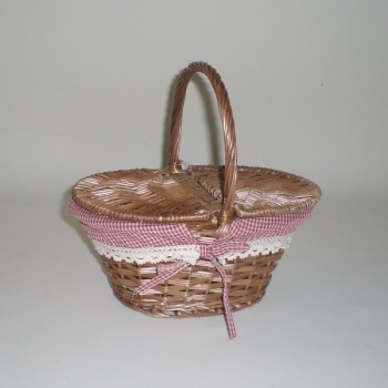 Comprar Cesta con tapas, con asa y tela en CesteriaGretel.Com