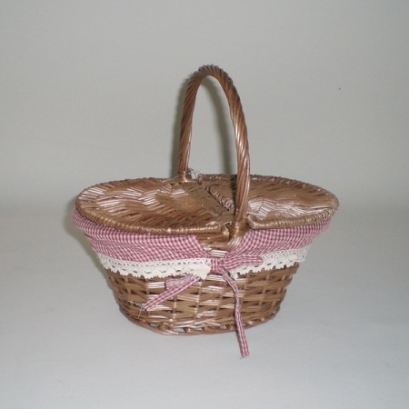 Comprar Cesta con tapas, con asa y tela en CesteriaGretel.Com