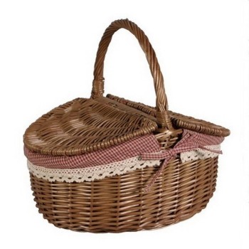 Comprar Cesta oval con tapa y tela en CesteriaGretel.Com