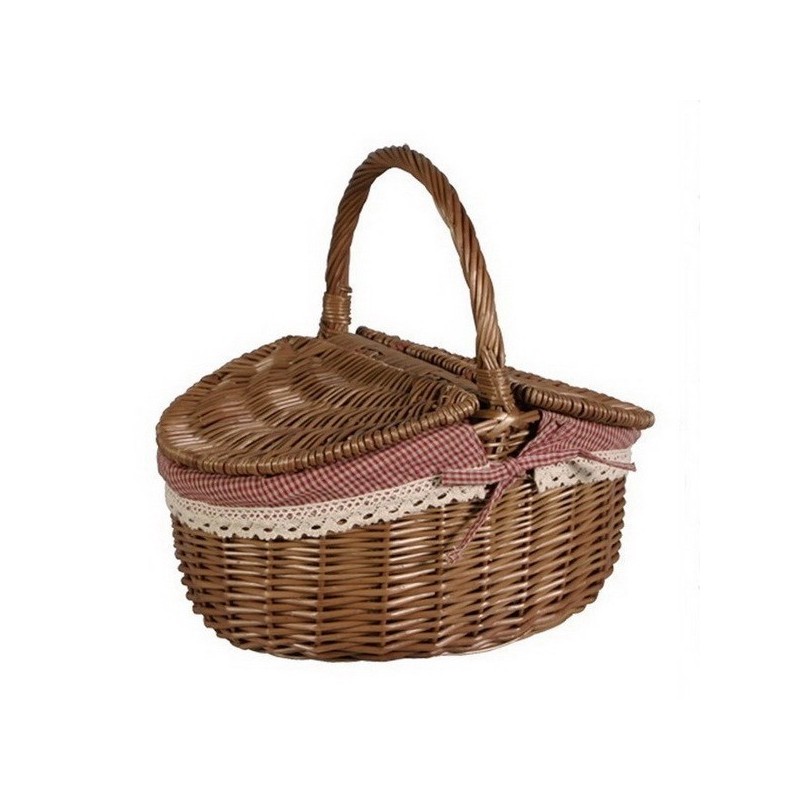 Comprar Cesta oval con tapa y tela en CesteriaGretel.Com