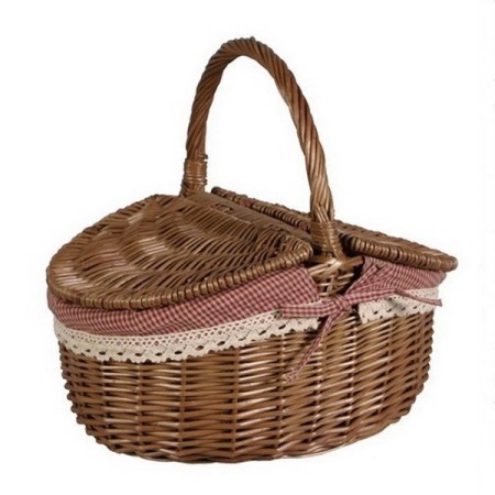 Comprar Cesta oval con tapa y tela en CesteriaGretel.Com