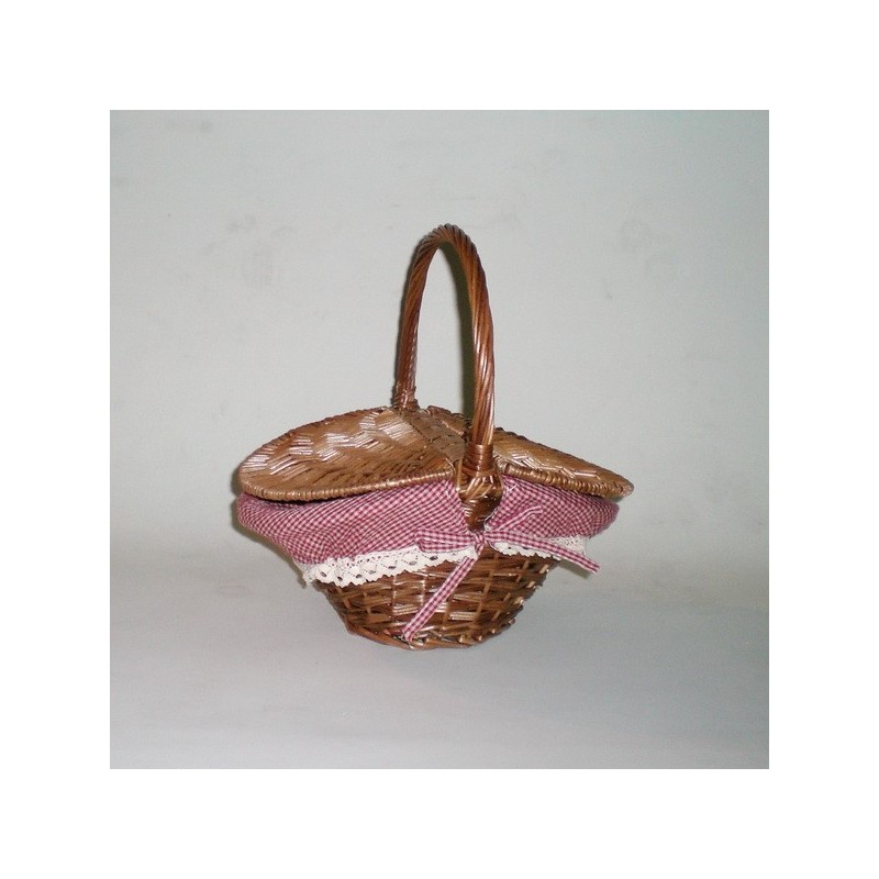 Comprar Cesta con dos tapas con base redonda para PIC-NIC en CesteriaGretel.Com