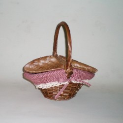 Comprar Cesta con dos tapas con base redonda para PIC-NIC en CesteriaGretel.Com