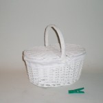 Comprar Cesta blanca con tapas y tela en CesteriaGretel.Com