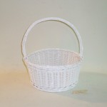 Comprar Cesta redonda con asa color blanco en CesteriaGretel.Com