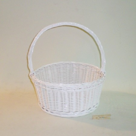 Comprar Cesta redonda con asa color blanco en CesteriaGretel.Com