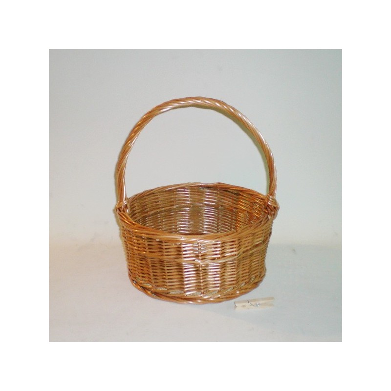 Comprar Cesta redonda con asa color buff en CesteriaGretel.Com