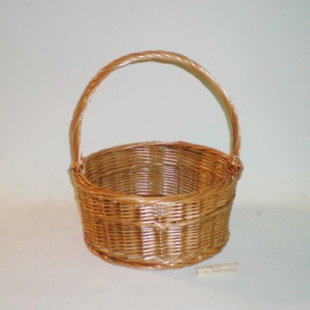 Comprar Cesta redonda con asa color buff en CesteriaGretel.Com