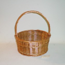 Comprar Cesta redonda con asa color buff en CesteriaGretel.Com