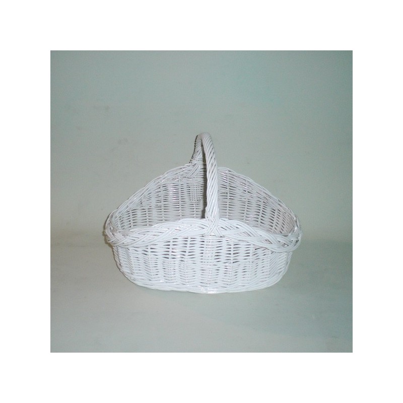 Comprar Cesta blanca para bodas fondo mimbre en CesteriaGretel.Com