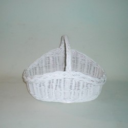 Comprar Cesta blanca para bodas fondo mimbre en CesteriaGretel.Com