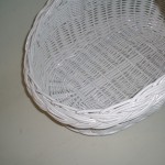 Comprar Cesta blanca para bodas fondo mimbre en CesteriaGretel.Com