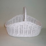 Comprar Cesta blanca para bodas fondo mimbre en CesteriaGretel.Com