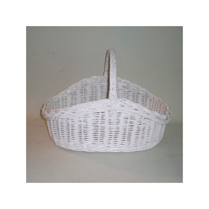Comprar Cesta blanca para bodas fondo mimbre en CesteriaGretel.Com