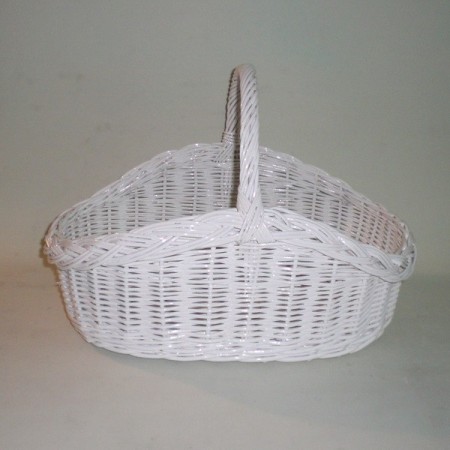 Comprar Cesta blanca para bodas fondo mimbre en CesteriaGretel.Com