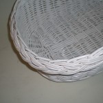 Comprar Cesta blanca para bodas fondo mimbre en CesteriaGretel.Com