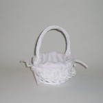 Comprar Cesta pequeña blanca con tela en CesteriaGretel.Com