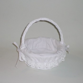 Comprar Cesta grande blanca con tela en CesteriaGretel.Com