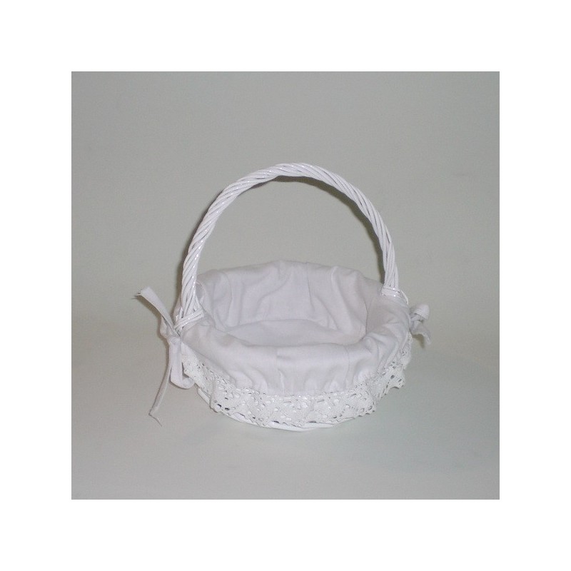Comprar Cesta grande blanca con tela en CesteriaGretel.Com