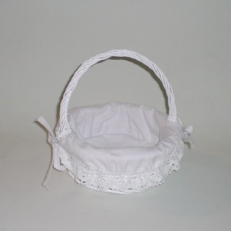 Comprar Cesta grande blanca con tela en CesteriaGretel.Com