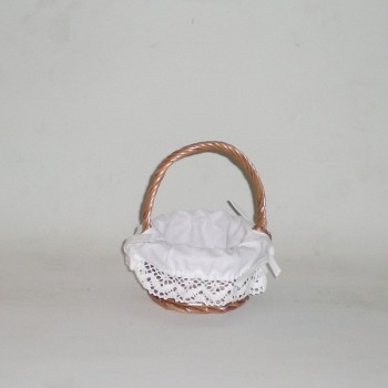 Comprar Cesta pequeña color miel con tela en CesteriaGretel.Com