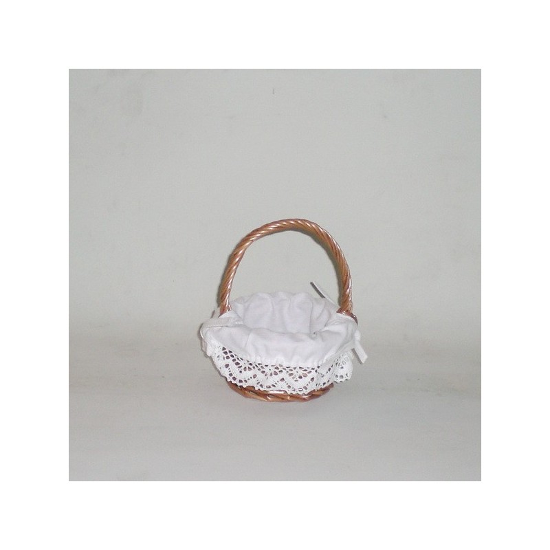 Comprar Cesta pequeña color miel con tela en CesteriaGretel.Com