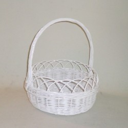 Comprar Canastilla de mimbre lacada blanco en CesteriaGretel.Com