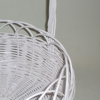 Comprar Canastilla de mimbre lacada blanco en CesteriaGretel.Com
