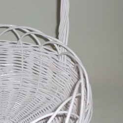 Comprar Canastilla de mimbre lacada blanco en CesteriaGretel.Com