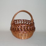 Comprar Cesta redonda de mimbre con ondas en CesteriaGretel.Com
