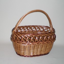 Comprar Cesta ovalada con ondas en CesteriaGretel.Com