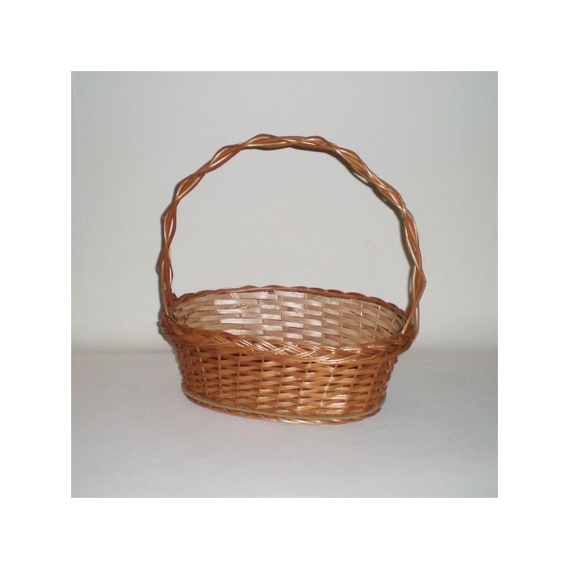 Comprar Cesta MIMBRE Navidad con asa alta color buff Nº 1 en CesteriaGretel.Com