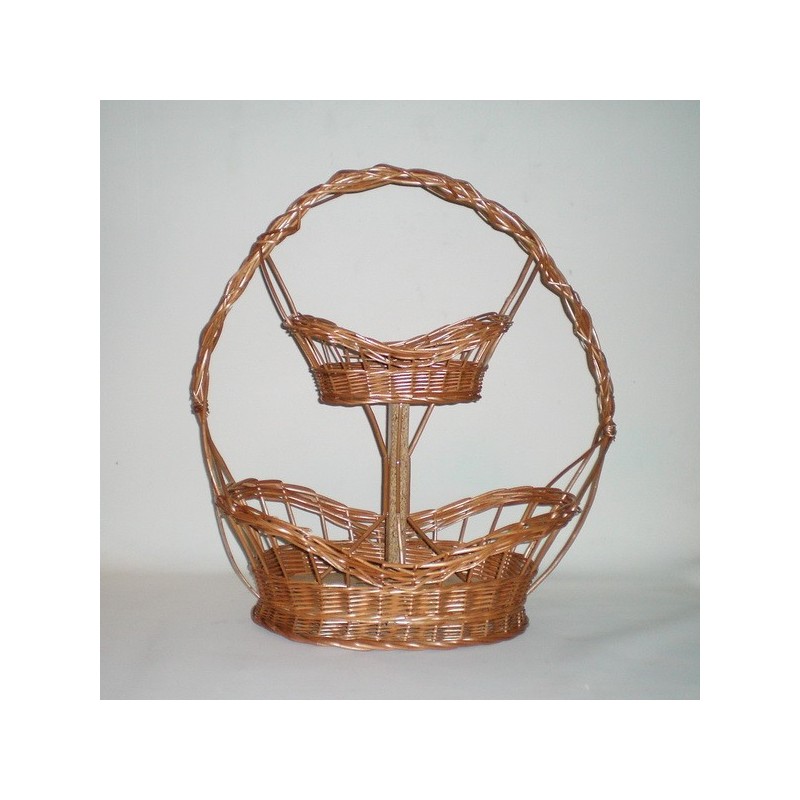 Comprar Cesta de Navidad de dos pisos con peana en CesteriaGretel.Com