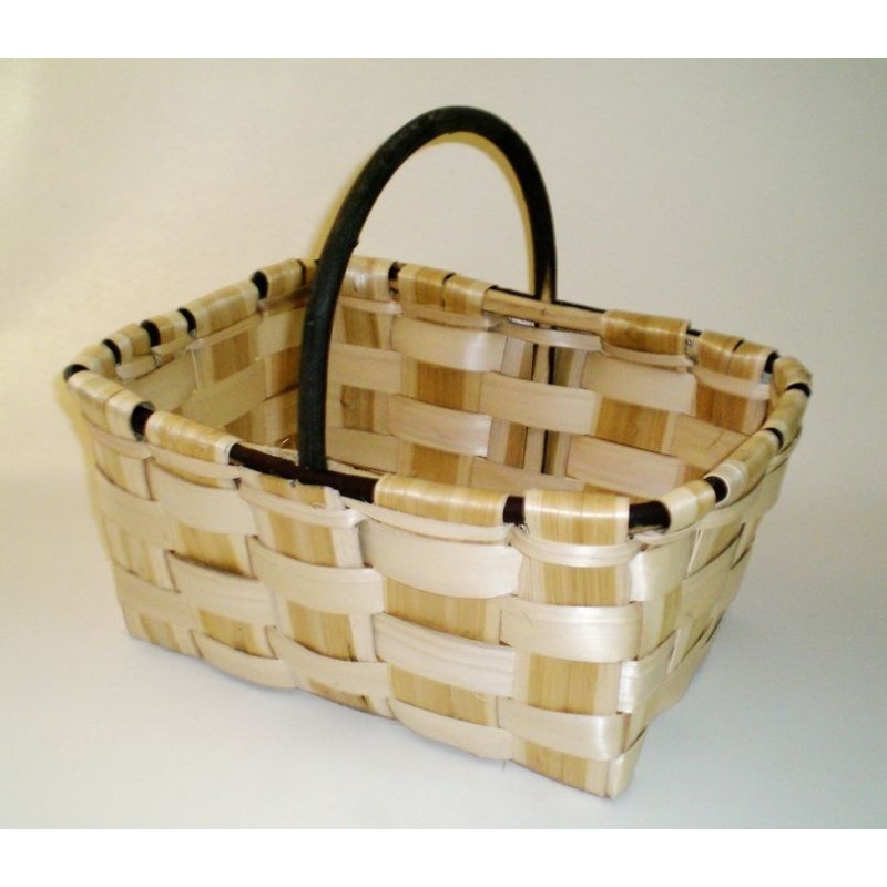 Comprar Cesta de castaño rectangular con asa para setas en CesteriaGretel.Com